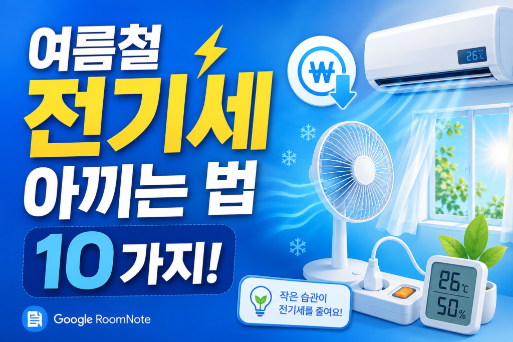 여름철 전기세 아끼는 10가지 대표이미지, 에어컨 전기요금 절약과 생활 속 절약 방법