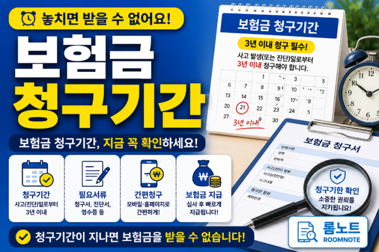 보험금 청구기간과 청구기한 및 소멸시효 안내